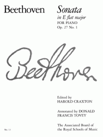 Beethoven: Sonata in Eb Opus 27 No 1 for Piano published by ABRSM