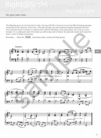 Right @ Sight Grade 6 for Piano published by Peters