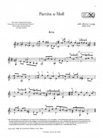 Logy: Partita in A Minor for Guitar published by Universal