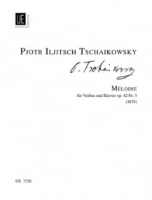 Tchaikovsky: Melodie Opus 42/3 for Violin published by Universal Edition