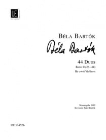 Bartok: 44 Duos Volume 2 for Violin published by Universal Edition