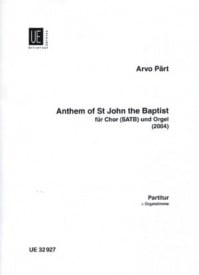 Part: Anthem of St John the Baptist published by Universal Edition