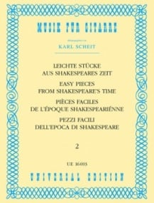 Easy Pieces of Shakespeare's Time Book 2 for Guitar published by Universal Edition