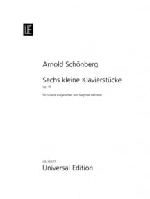 Schoenberg: Sechs Kleine Klavierstucke arranged for Guitar published by Universal