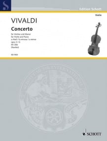 Vivaldi: Concerto in a Minor Opus 3/6 for Violin published by Schott