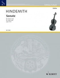 Hindemith: Sonata for Solo Violin Opus 31/2 published by Schott