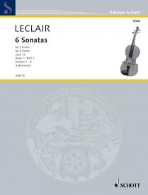 Leclair: Six Sonatas Opus 12 Volume 1 for 2 Violas published by Schott