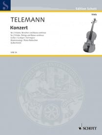 Telemann: Concerto in G Major for 2 violas published by Schott