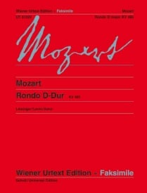 Mozart: Rondo in D K485 for Piano published by Wiener Urtext