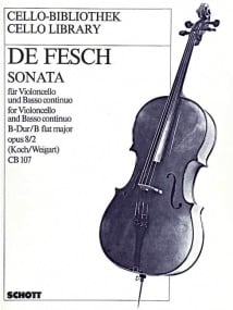 Fesch : Sonata in Bb Opus 8 No 2 or Cello published by Schott
