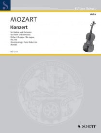 Mozart: Concerto in D KV218 for Violin published by Schott