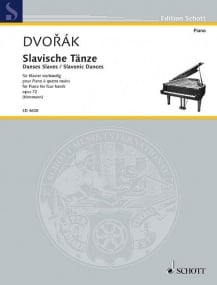 Dvorak: Slavonic Dances Opus 72 Volume 1 for Piano Duet published by Schott
