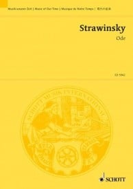 Stravinsky: Ode by (Study Score) published by Schott