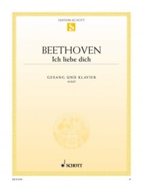 Beethoven: Ich liebe dich for Medium Voice published by Schott