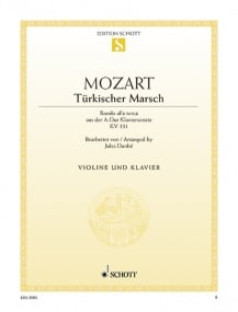 Mozart: Rondo alla Turca K331 for Violin published by Schott