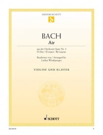 Bach: Air BWV 1068 (Easy version in C) for Violin published by Schott