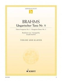 Brahms: Hungarian Dance Number 5 for Violin published by Schott