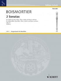 Boismortier: Two Sonatas Opus 27 for Recorder published by Schott