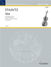 Stamitz: Duo in C for Violin & Viola published by Schott