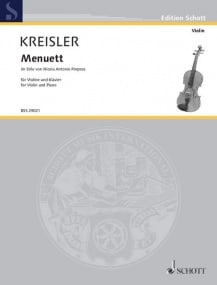 Kreisler: Menuett in the style of Porpora for Violin published by Schott