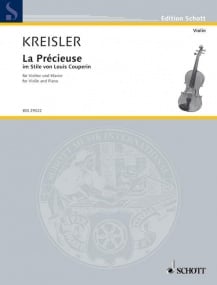Kreisler: La Prcieuse for Violin published by Schott