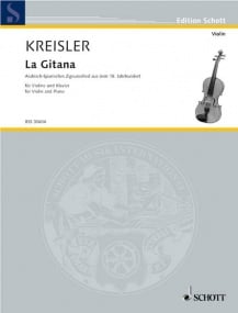 Kreisler: La Gitana for Violin published by Schott