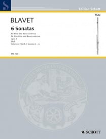 Blavet: Six Sonatas Opus 2 Vol 2 for Flute published by Schott