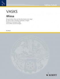 Vasks: Missa published by Schott - Vocal Score