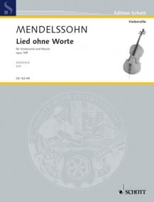 Mendelssohn: Song without Words (Lied ohne Worte) Op 109 for Cello published by Schott
