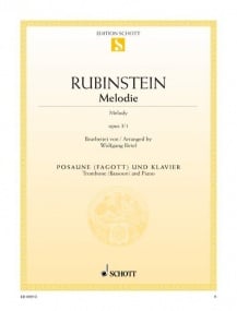 Rubinstein: Melodie Opus 3/1 for Trombone or Bassoon published by Schott