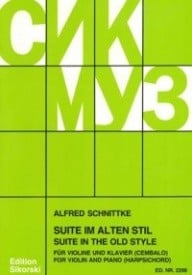 Schnittke: Suite in the olden style for Violin published by Sikorski