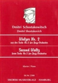 Shostakovich: Second Waltz  from Suite No. 2 for Piano published by Sikorski