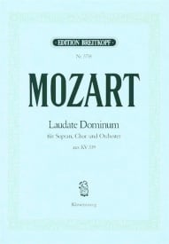 Mozart: Laudate Dominum (from K339) published by Breitkopf - Vocal Score