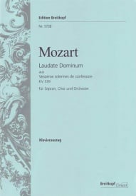 Mozart: Laudate Dominum (from K339) published by Breitkopf - Vocal Score