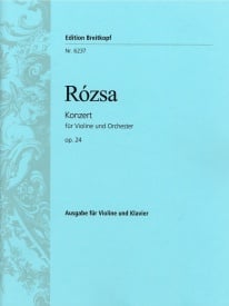 Rozsa: Concerto Opus 24 for Violin published by Breitkopf