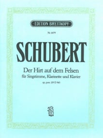 Schubert: The Shepherd on the Rock published by Breitkopf