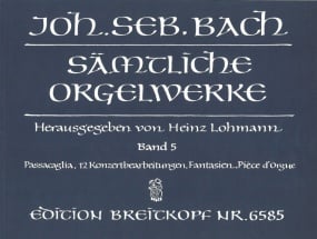 Bach: Complete Organ Works Volume 5 published by Breitkopf