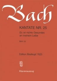 Bach: Cantata 25 (Es ist nichts Gesundes an meinem Leibe) published by Breitkopf - Vocal Score