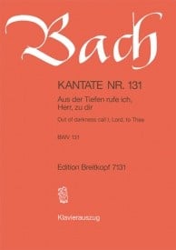 Bach: Cantata No 131 (Aus der Tiefe rufe ich, Herr, zu dir) published by Breitkopf - Vocal Score