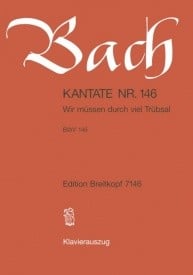 Bach: Cantata 146 (Wir muessen durch viel Truebsal) published by Breitkopf - Vocal Score
