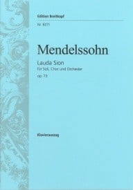 Mendelssohn: Lauda Sion Opus 73 published by Breitkopf - Vocal Score