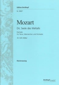 Mozart: Dir, Seele des Weltalls (K429) published by Breitkopf - Vocal Score