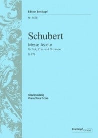 Schubert: Mass in Ab Major D678 published by Breitkopf - Vocal Score