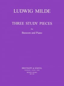 Milde: Three Study Pieces for Bassoon published by Musica Rara