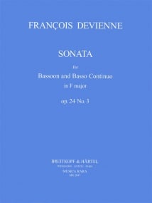 Devienne: Sonata in F Op.24 No.3 for Bassoon published by Breitkopf