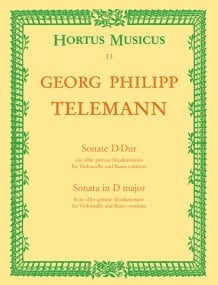 Telemann: Sonata in D TWV 41:D6 for Cello published by Hortus Musicus