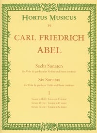 Abel: 6 Sonatas Volume 1 for Viola da Gamba published by Barenreiter