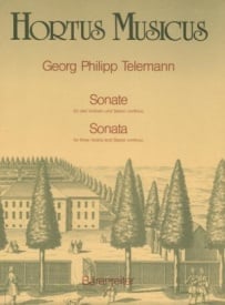 Telemann: Sonata in Bb (TWV Anhang 43: B1) published by Barenreiter