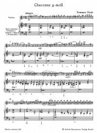 Vitali: Chaconne in G Minor for Violin published by Barenreiter