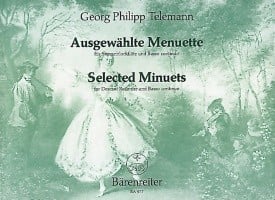 Telemann: Selected Minuets (TWV 34) for Descant Recorder published by Barenreiter